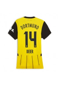 Borussia Dortmund Maximilian Beier #14 Voetbaltruitje Thuis tenue Dames 2024-25 Korte Mouw